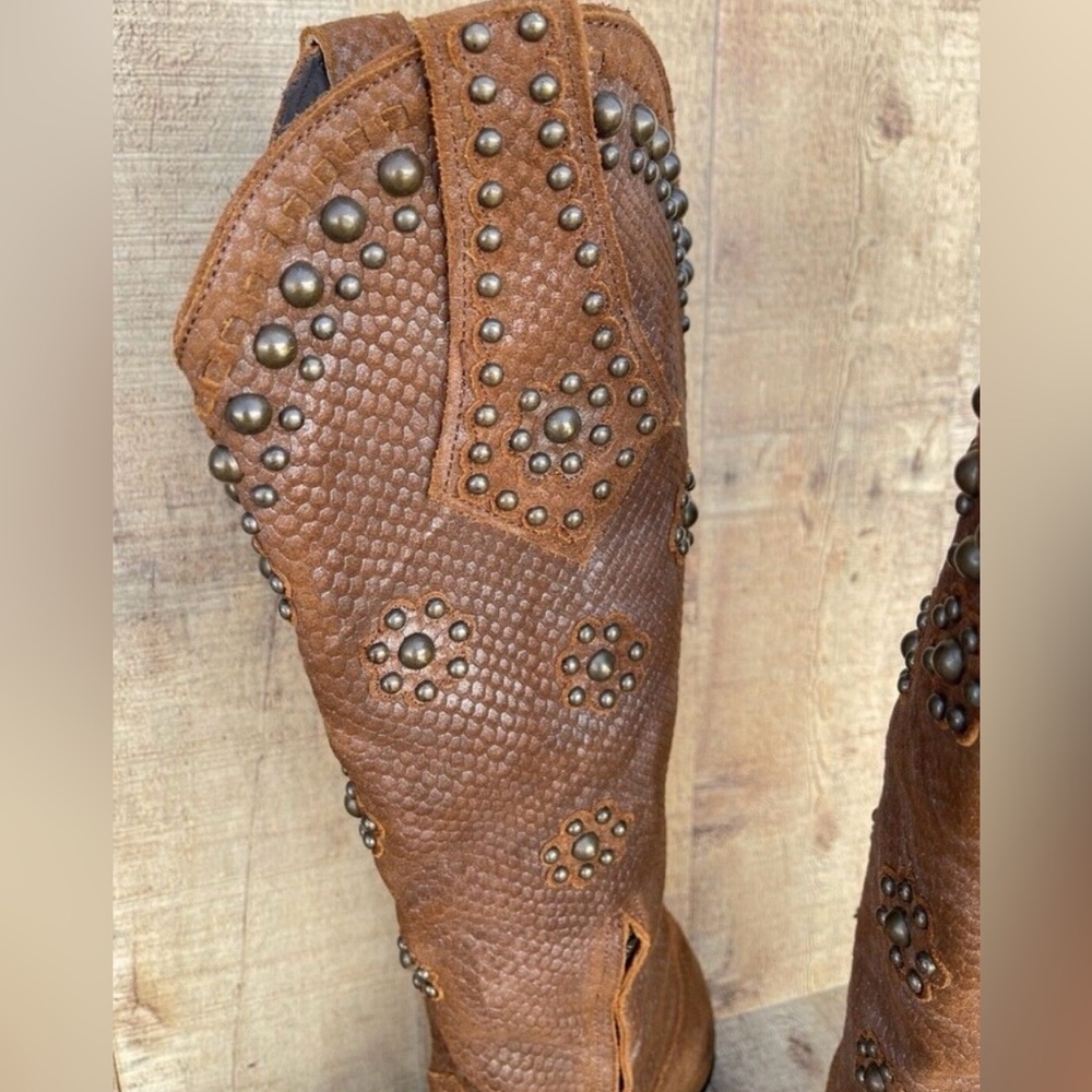 Old Gringo Boots Savannah Dance Brown Studded Sundance Size 7.5 B - Picture 2 of 15